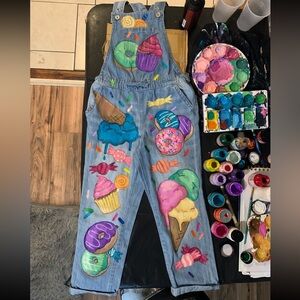 Jean jump suit